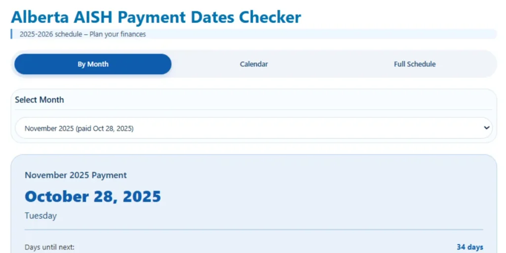 AISH Payment Dates 2026 Canadacalculators.ca (2)