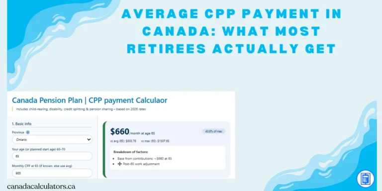 Average CPP Pension Payment canadacalculators.ca