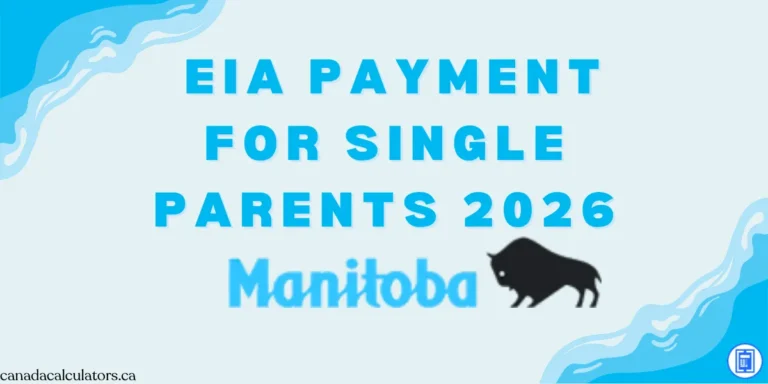 Manitoba EIA for Single Parents canadacalculators.ca