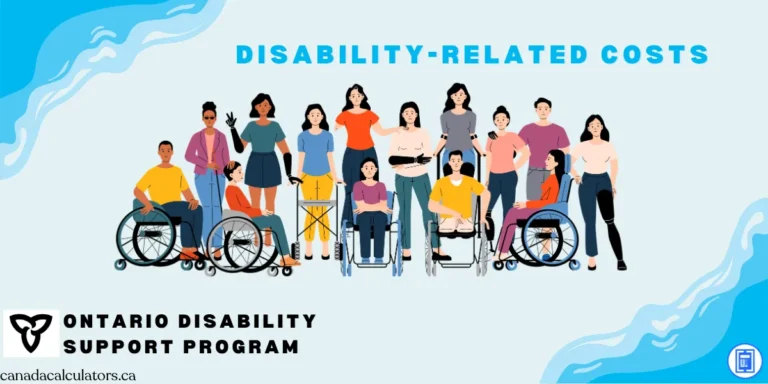 ODSP Disability Related Cost canadacalculators.ca