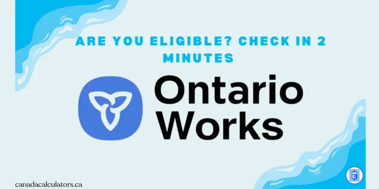 ontario works eligibility canadacalculators.ca