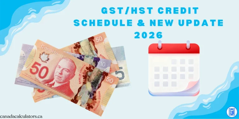 GST/HST Credit Payment Dates 2026 canadacalculators.ca